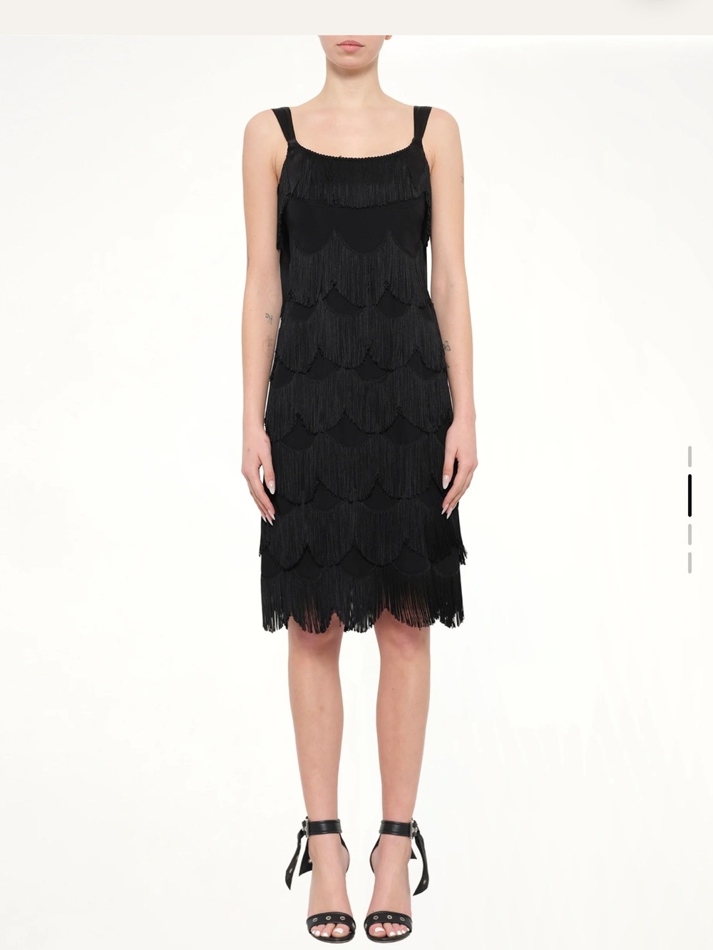 Marc Jacob’s Black Fringe midi Sheath Dress - sz 8
